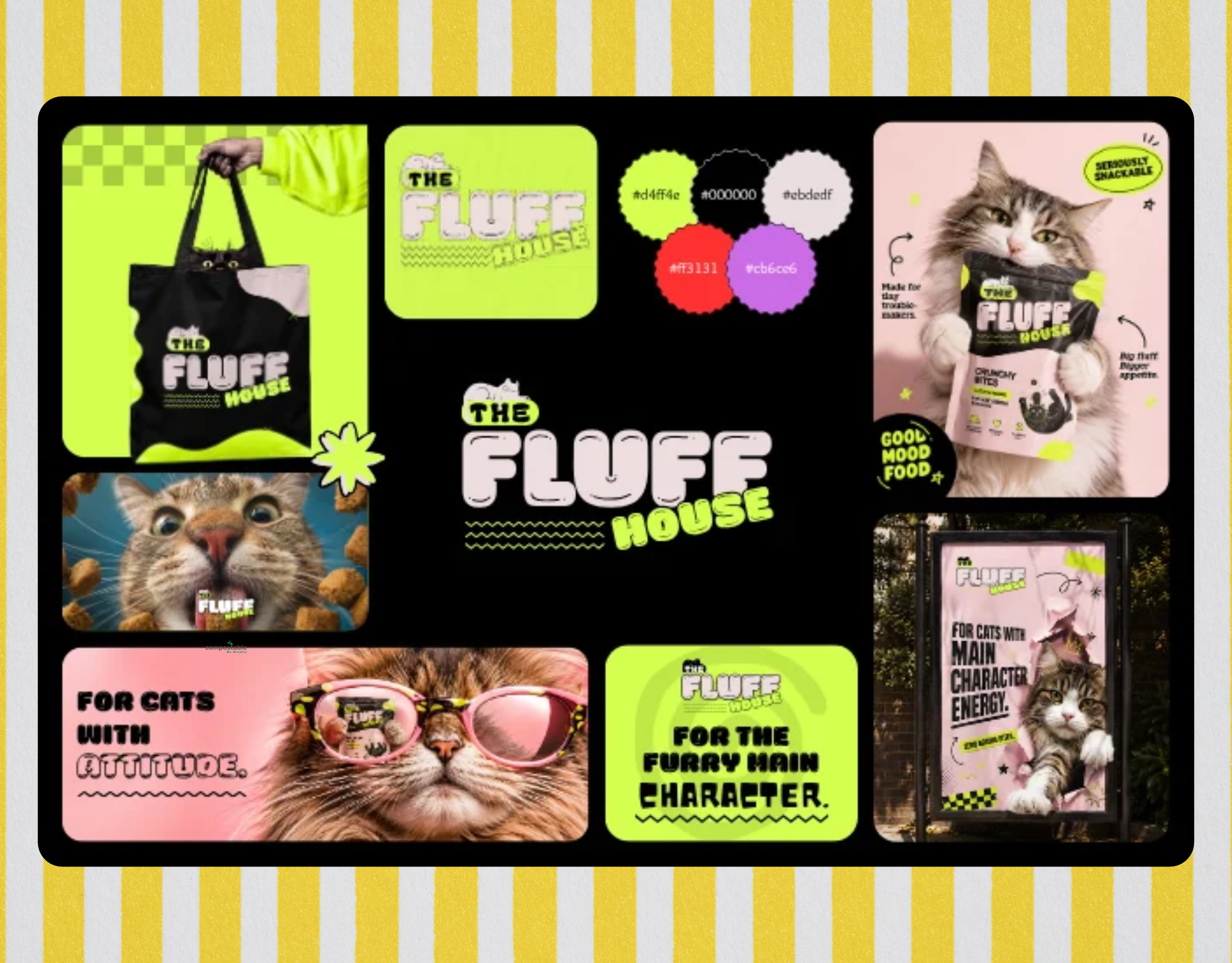 Fluff House - Pet Food Brand Identity & Packaging Design agency brand book brand design brand guide brand identity brand kit brand style guide branding canva brand kit corporate brand identity corporate identity graphic design illustration keynote logo packaging design pet food branding pitch deck restaurant branding visual identity