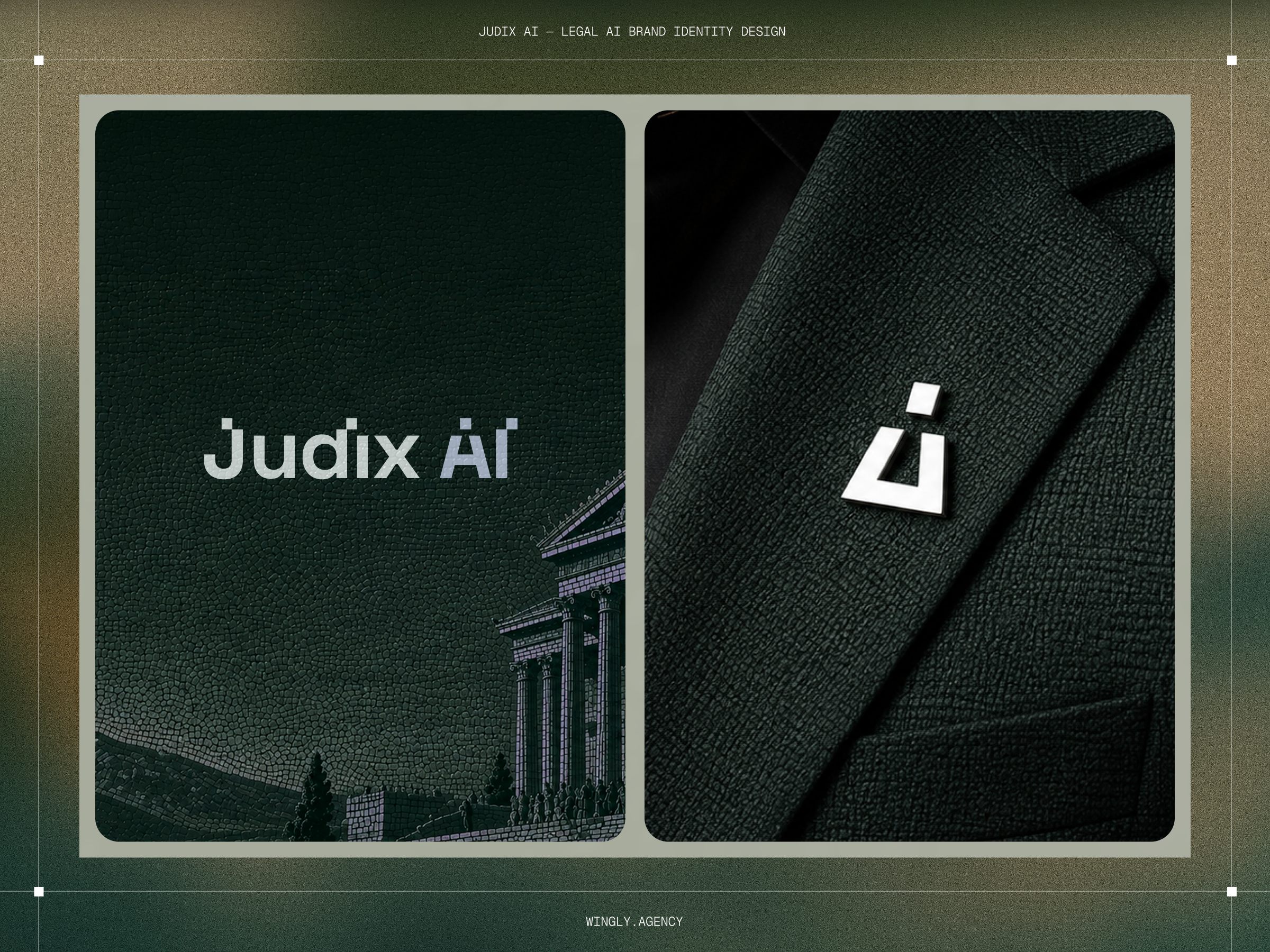 Legal Tech Branding & Visual Identity ai branding artificial intelligence brand design brand identity brand mark branding design graphic design icon legal ai legal branding legaltech logo logo design startup tech visual identity wingly