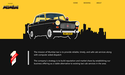 Mumbai Taxi branding design figma designs minimal ui