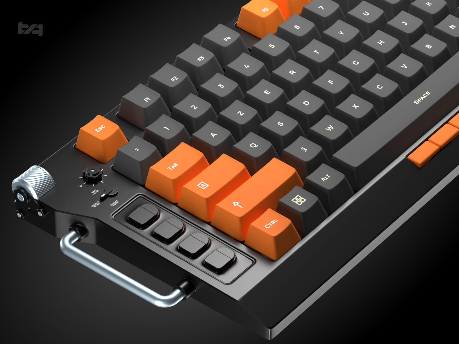 Inspired by Hall Effect Mechanical Keyboard - 3D Model 3d 3d model blender cgi electronics gaming keyboard hall effect hard surface keyboard mechanical keyboard pbr photoreal product render product visualization tech