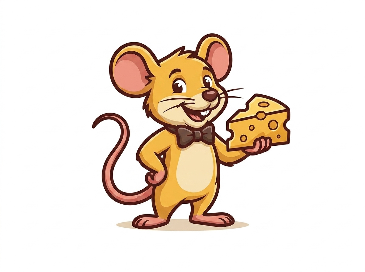 Gouda the Mouse - Dapper Mascot & Creamery Branding artisan branding brand identity cartoon character character design cheese mascot cheese shop creamery branding cute mascot dapper mouse food packaging gouda logo gourmet food branding gourmet food logo illustration logo system mascot design mouse character premium packaging vector illustration vintage cartoon