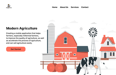 Agriculture landing page app branding design graphic design ui ux