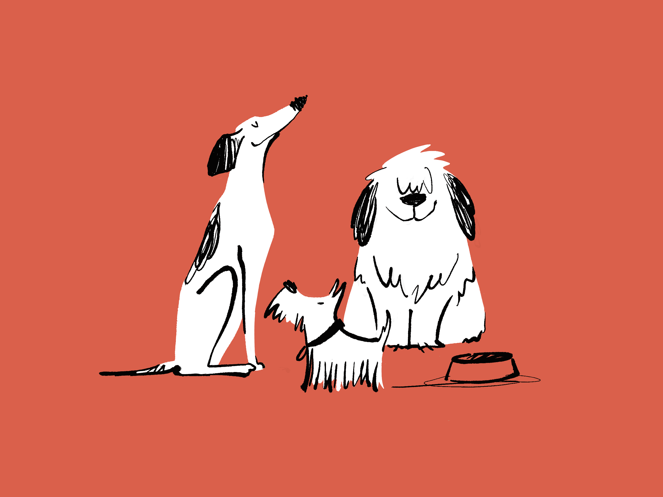 The good boy gang 🐕 animal character character design cute illustration digital illustration dog illustration dogs editorial illustration funny illustration hand drawn illustration line art minimal illustration pet illustration playful sketch