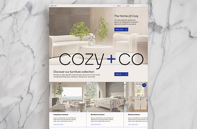 Day 54 - Cozy+Co Homepage design ecommerce furniture home page landing page web design