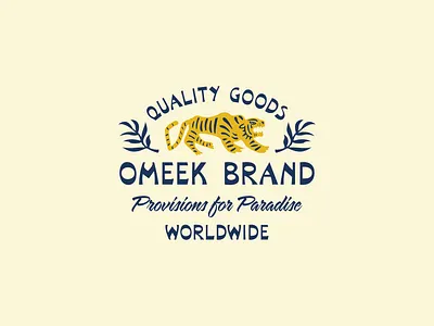 Provisions for Paradise - Omeek Brand branding graphic design illustration lettering paradise tiger typography vintage