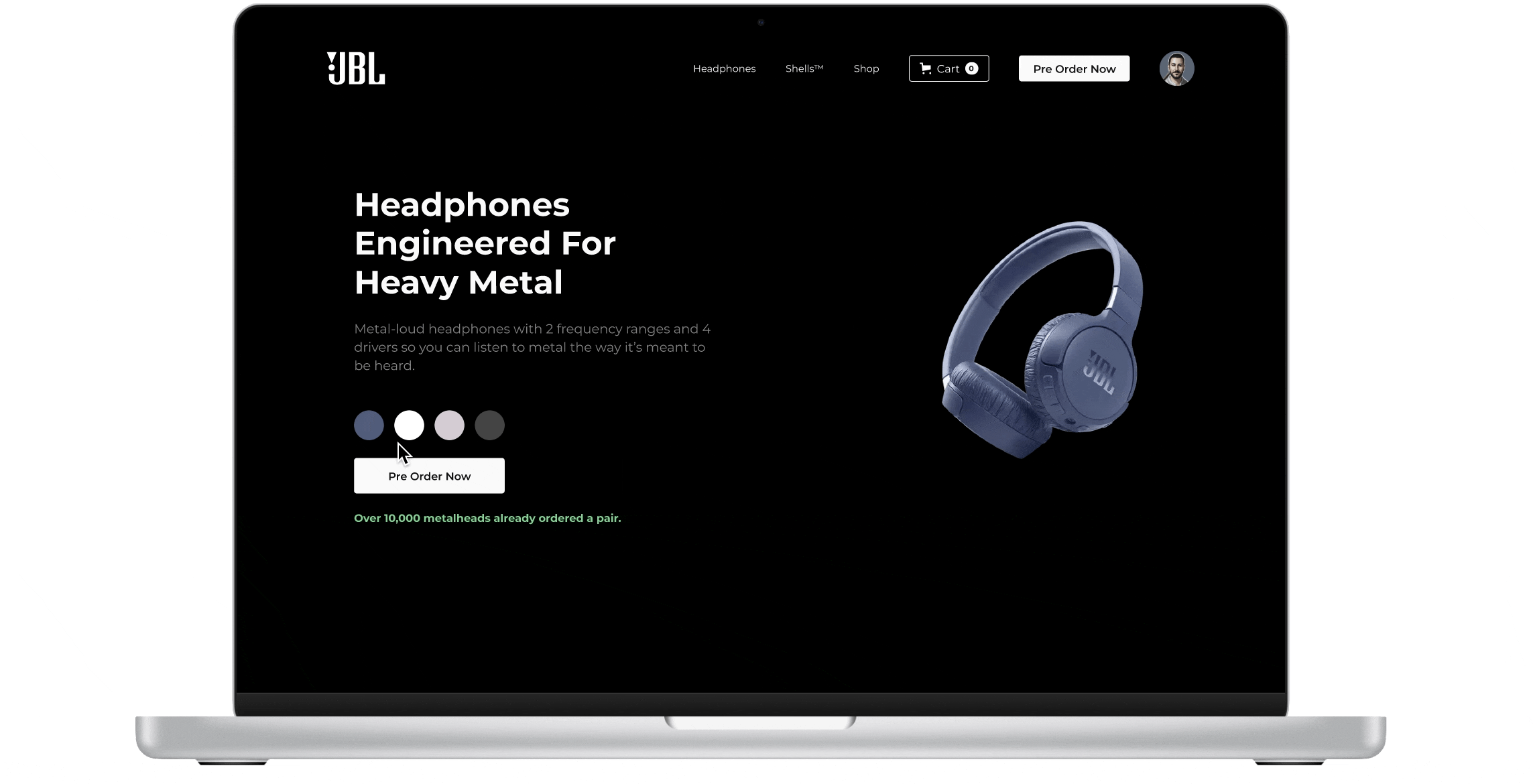 JBL Web Design headphone jbl jblweb product product design productdesign ui user experience ux