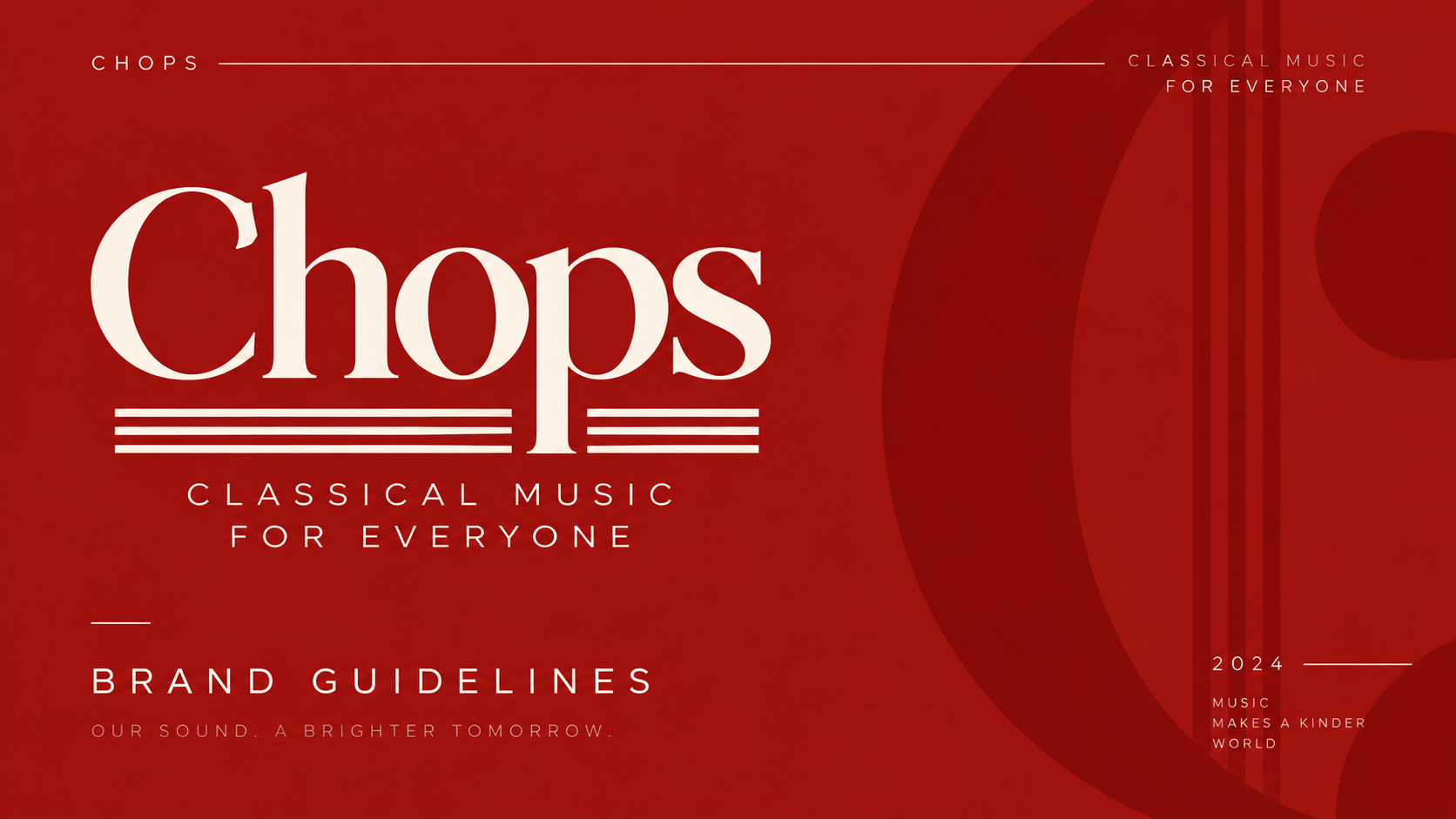 For Chops, a classical music brand, the challenge was to create 3d animation branding graphic design logo motion graphics ui