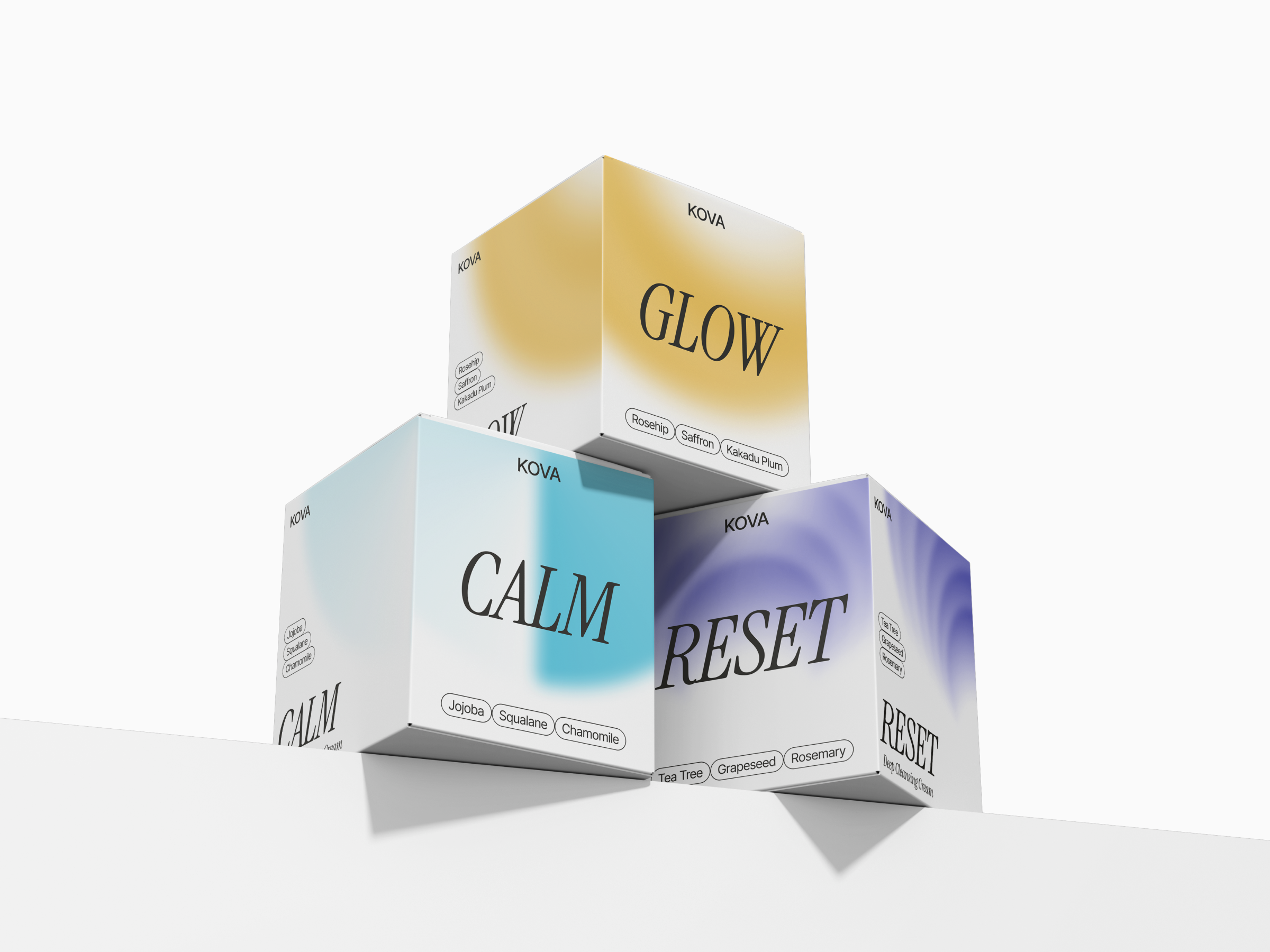 Kova Packaging 3d animation branding graphic design logo motion graphics ui