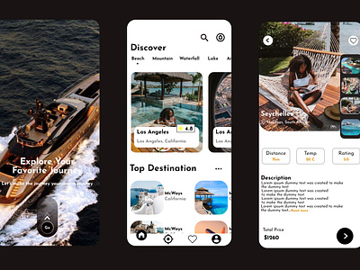 Travel App Design app design ui ux