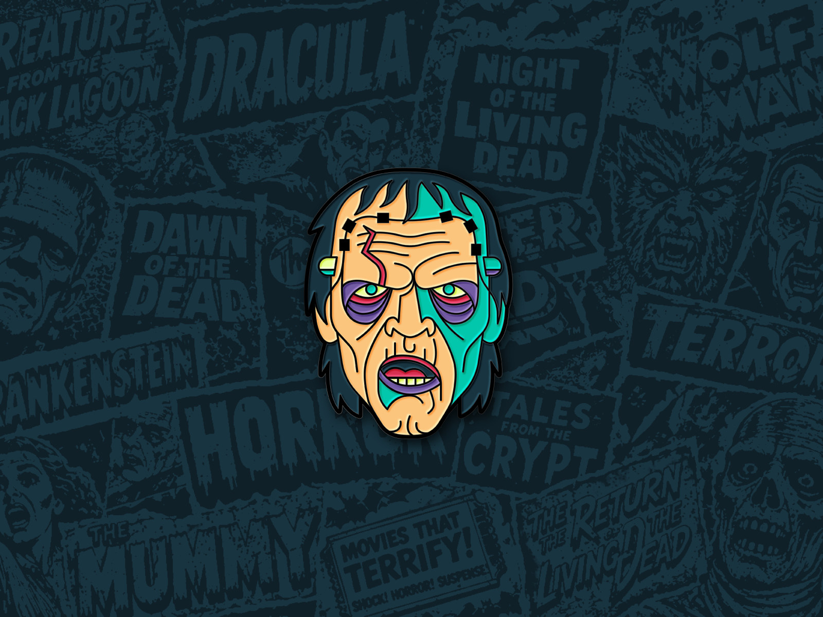 Frankie - The Monster Squad enamel pin 80s movies character design character illustration collectible design digital illustration enamel pin frankenstein graphic design horror art horror illustration illustration merchandise design monster design movie art pin design pop culture product design retro the monster squad vector