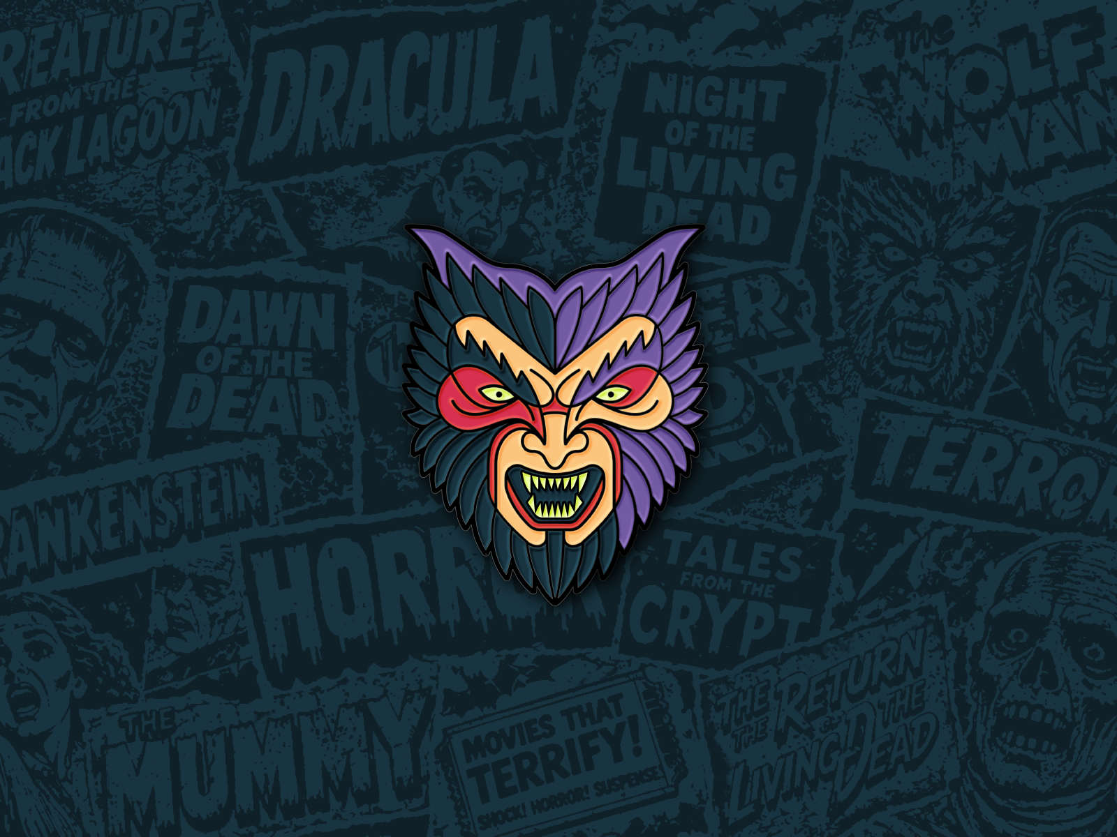 Nardman - The Monster Squad enamel pin 80s movies character design character illustration design enamel pin graphic design horror art horror illustration illustration merchandise design movie art pin design pop culture product design retro retro design the monster squad vector werewolf art werewolf illustration