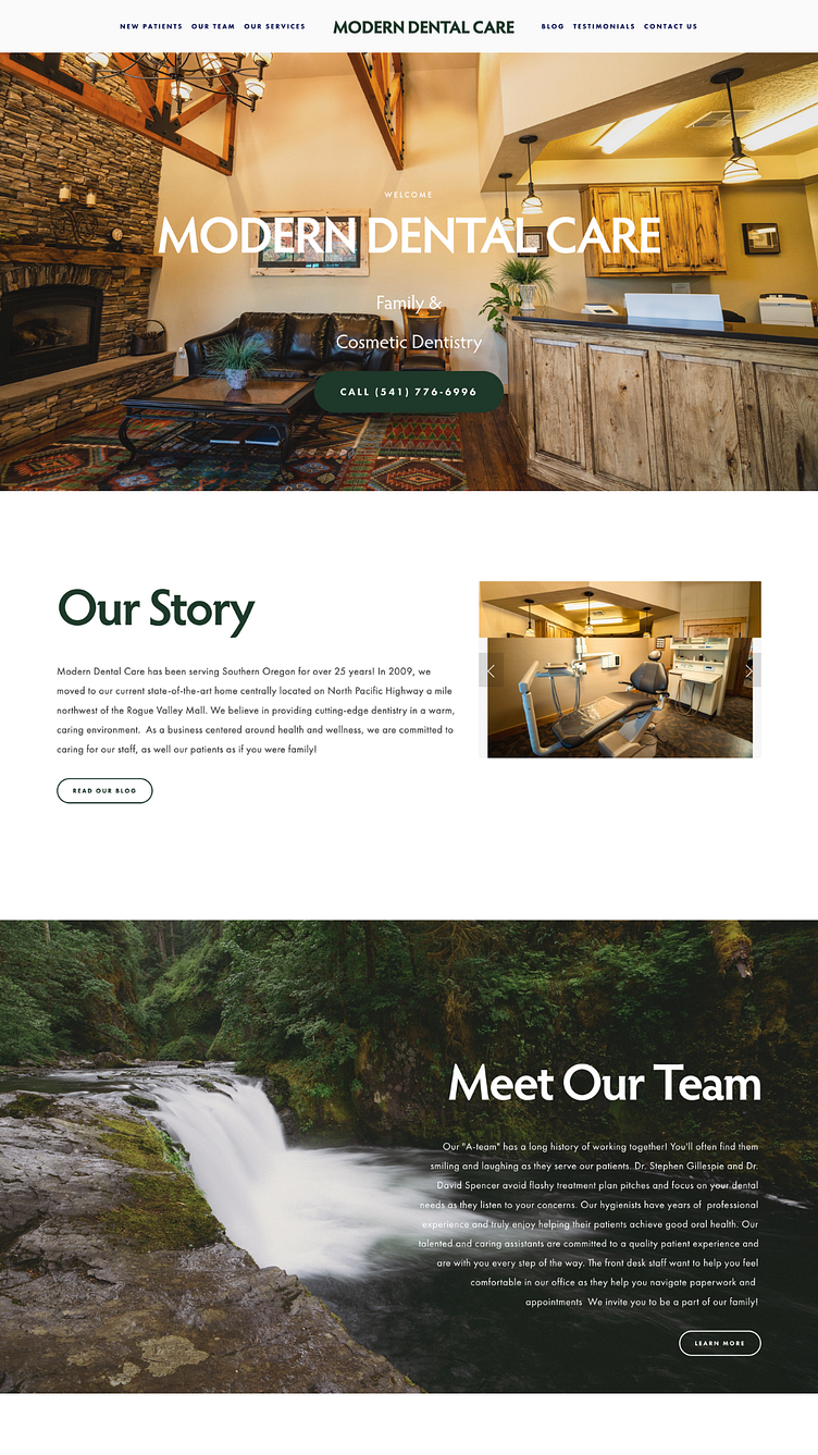 Dental Office Website Designed on Squarespace by Brooklyn Gillespie on