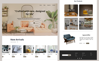 Furniture Store Website Design graphic design ui ux