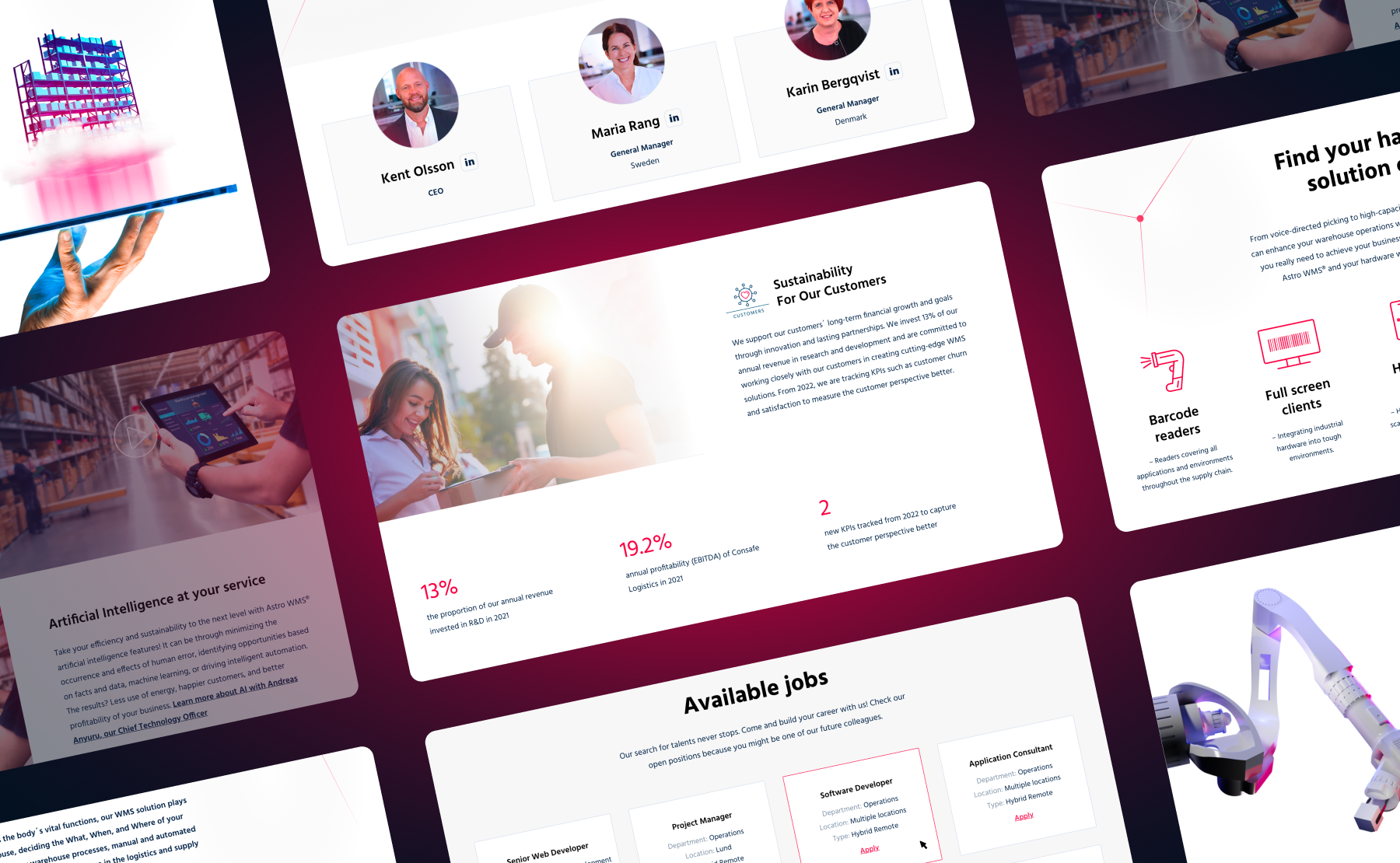 A new, sales-ready website graphic design technology ui