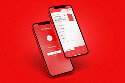 Santander SuperMóvil Facelift 3d app bank banking design details figma gradient graphic design illustration login mobile money sign up ui ux uxui