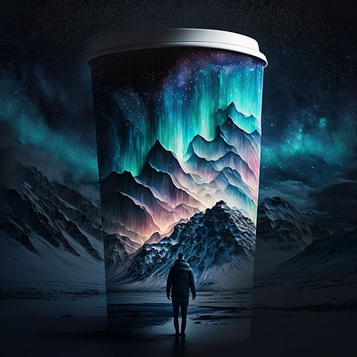 The Arctic Latte animation design illustration midjourney