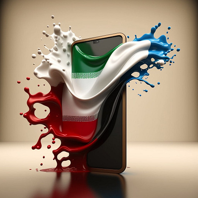 Call a Kuwaiti! animation flag kuwait logo midjourney national day phone