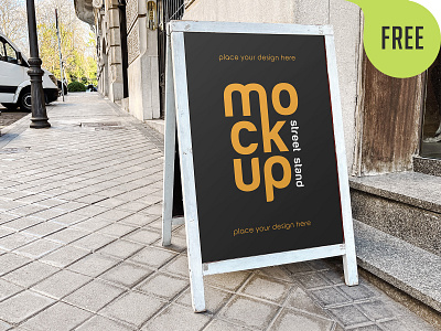 Free Street Stand Mockup by Country4k on Dribbble