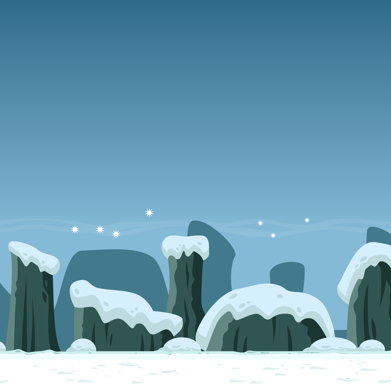 Winter Rock Game Background android game game asset game character gamedev illustration sidescroller
