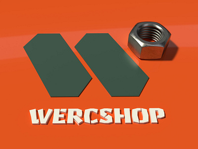 Wercshop 3d branding logo