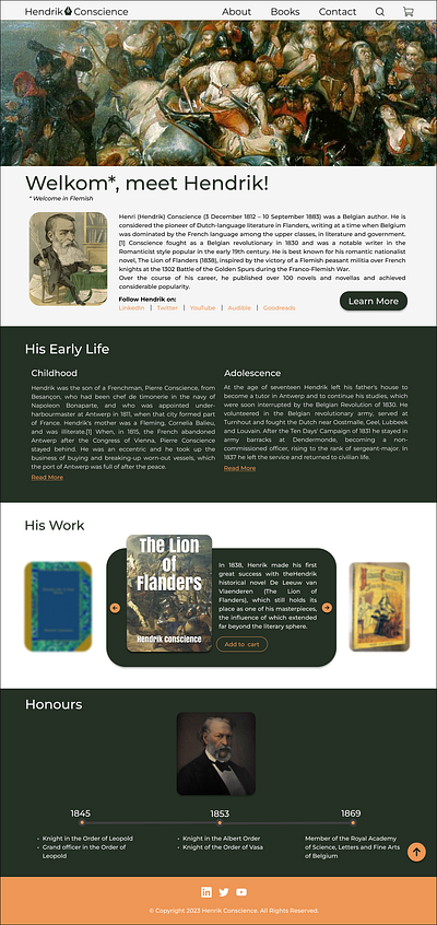 Hendrik Conscience Wikipedia page redesign figma ui