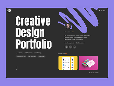 Portfolio Website branding design hero personal portfolio responsive ui ux visual design web web design