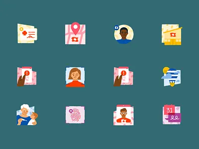 Brave Care illustration package benefits branding design health healthcare illustration medical pediatrician small business