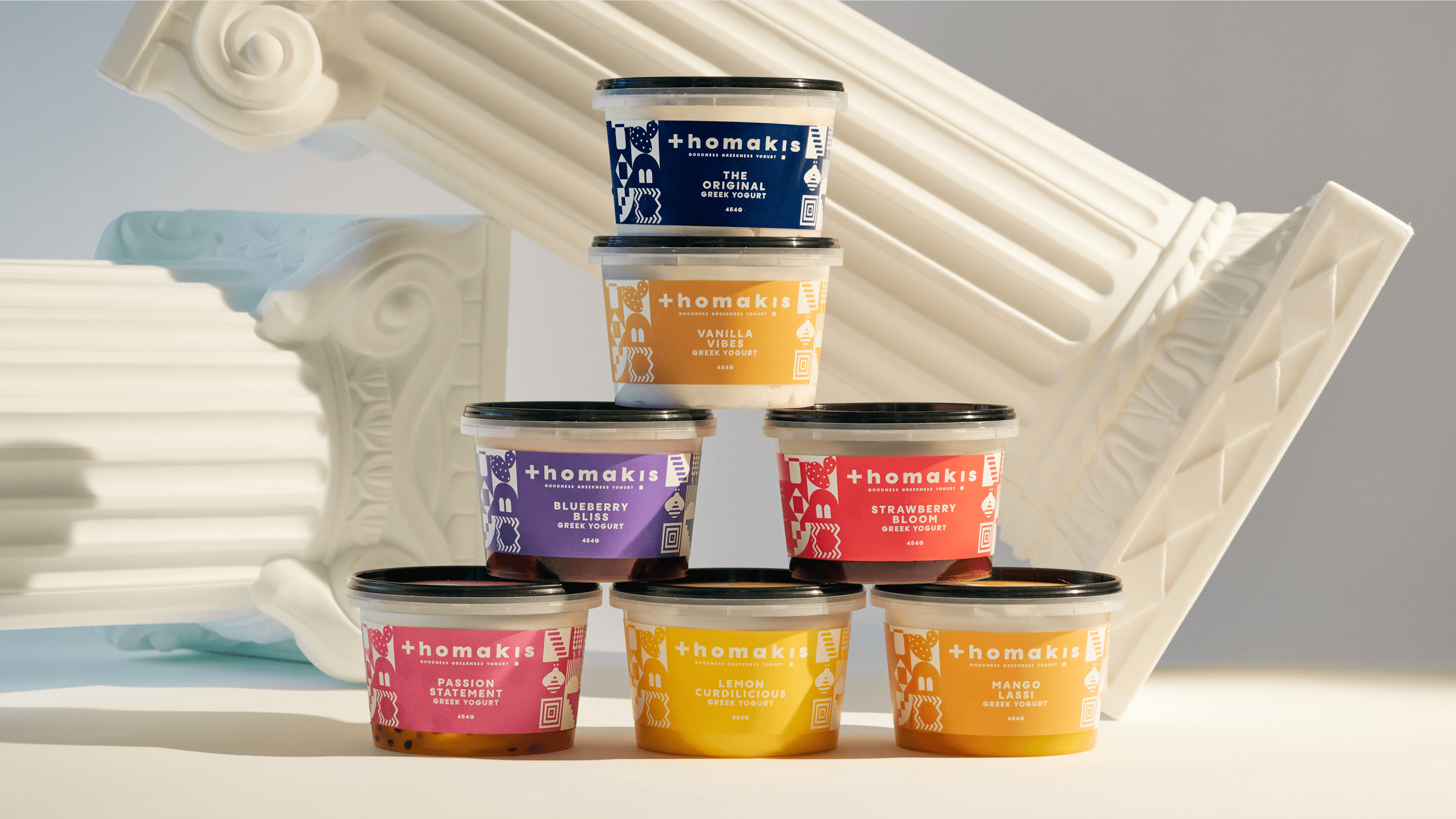 Thomakis brand guidelines brand identity branding canadian color palette consumer packaged goods design food food and beverage graphic design illustration local modern packaging design pattern typography visual identity yogurt