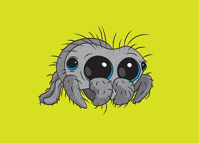 Kyle the Jumping Spider - Phidippus asotus adobe illustrator design illustration