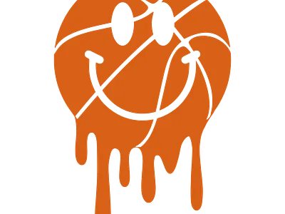 BASKETBALL SMILEY BALL EMOJI basketball branding design dripped emoji funny graphic design illustration print on demand shirt smiley