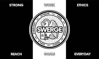 SWERGE - Logo Design Concept # 2 artwork branding business branding circle shape logo creative logo design eagle logo emblem emblem business branding emblem logo graphic design illustration logo logo design professional branding professional logo unique branding unique logo white and black logo