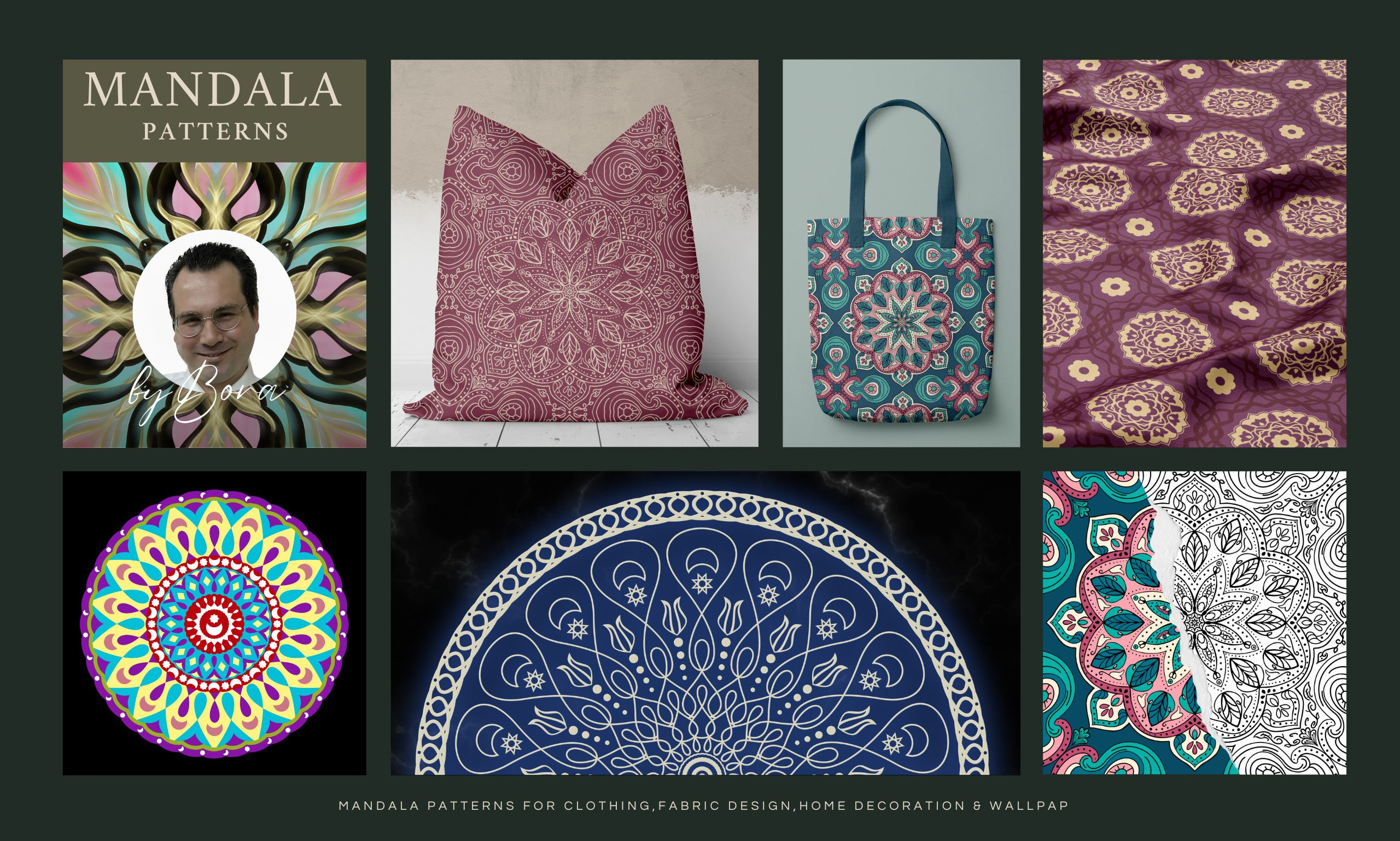 MANDALA ART Seamless Mandala Patterns abstract pattern backgrounds design ethnic fashion floral mandala freelance illustration mandala prints round patterns seamless mandala seamless pattern stylized flowers yoga patterns ındian