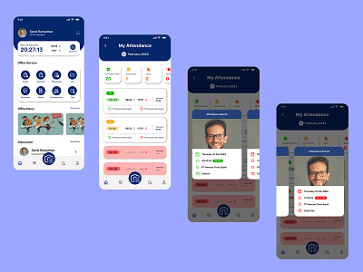 Attendance Mobile App app attendance design mobile office ui uiux