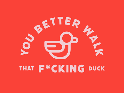 Walk That Duck anetra creative design dragrace duck duckwalk graphic design graphicdesign icon illustration red rupaul type typogaphy vector walk