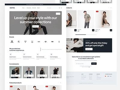 Fashion E-commerce Landing Page cart catalog clothing e commerce ecommerce fashion marketplace online shop online shopping online store shop shopify shopping shopping app store ui web design website wholesale woocommerce