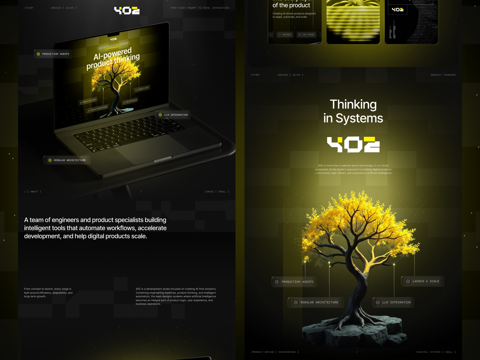 Website design for AI-first development studio