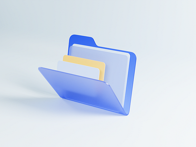 3D folder 3d folder icon illustration