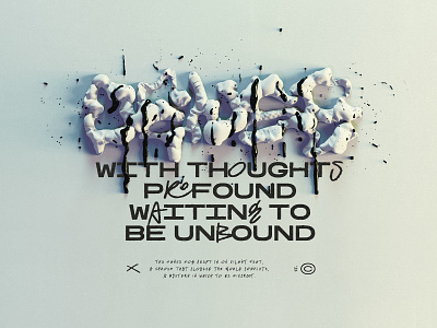 Dense Thoughts 3D Typography 3d art blender calligraphy concept dense dirt experimental hard hiphop lettering letters mystic rap render street thoughts typo typography