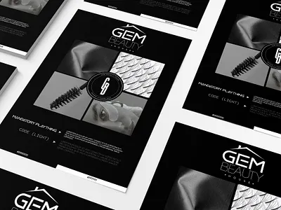 'Gem Beauty House' brand identity branding design graphic design logo