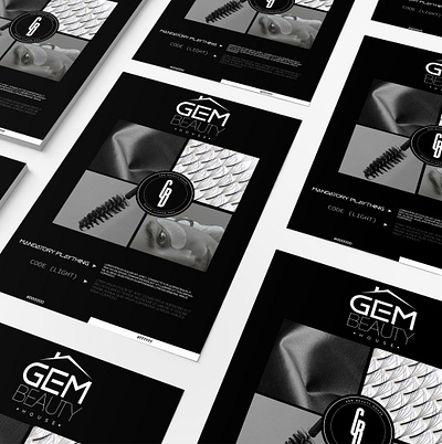 'Gem Beauty House' brand identity branding design graphic design logo