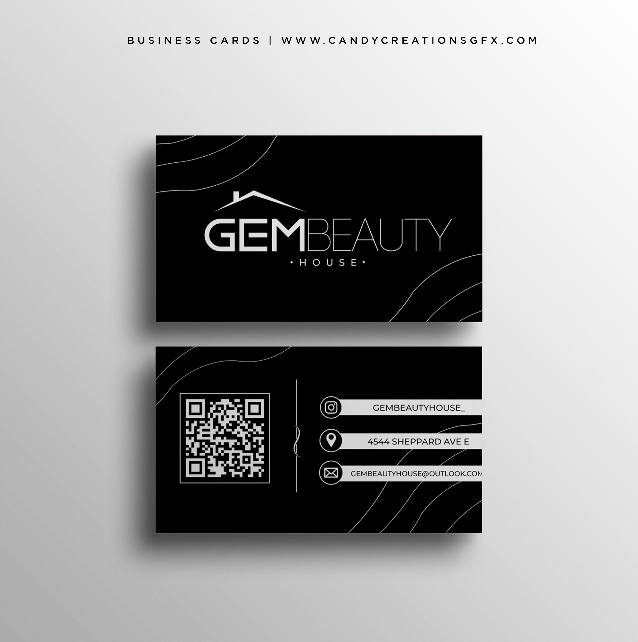 'Gem Beauty House' Business Cards brand identity branding business cards design graphic design logo