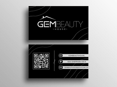 'Gem Beauty House' Business Cards brand identity branding business cards design graphic design logo