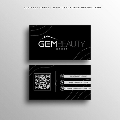 'Gem Beauty House' Business Cards brand identity branding business cards design graphic design logo