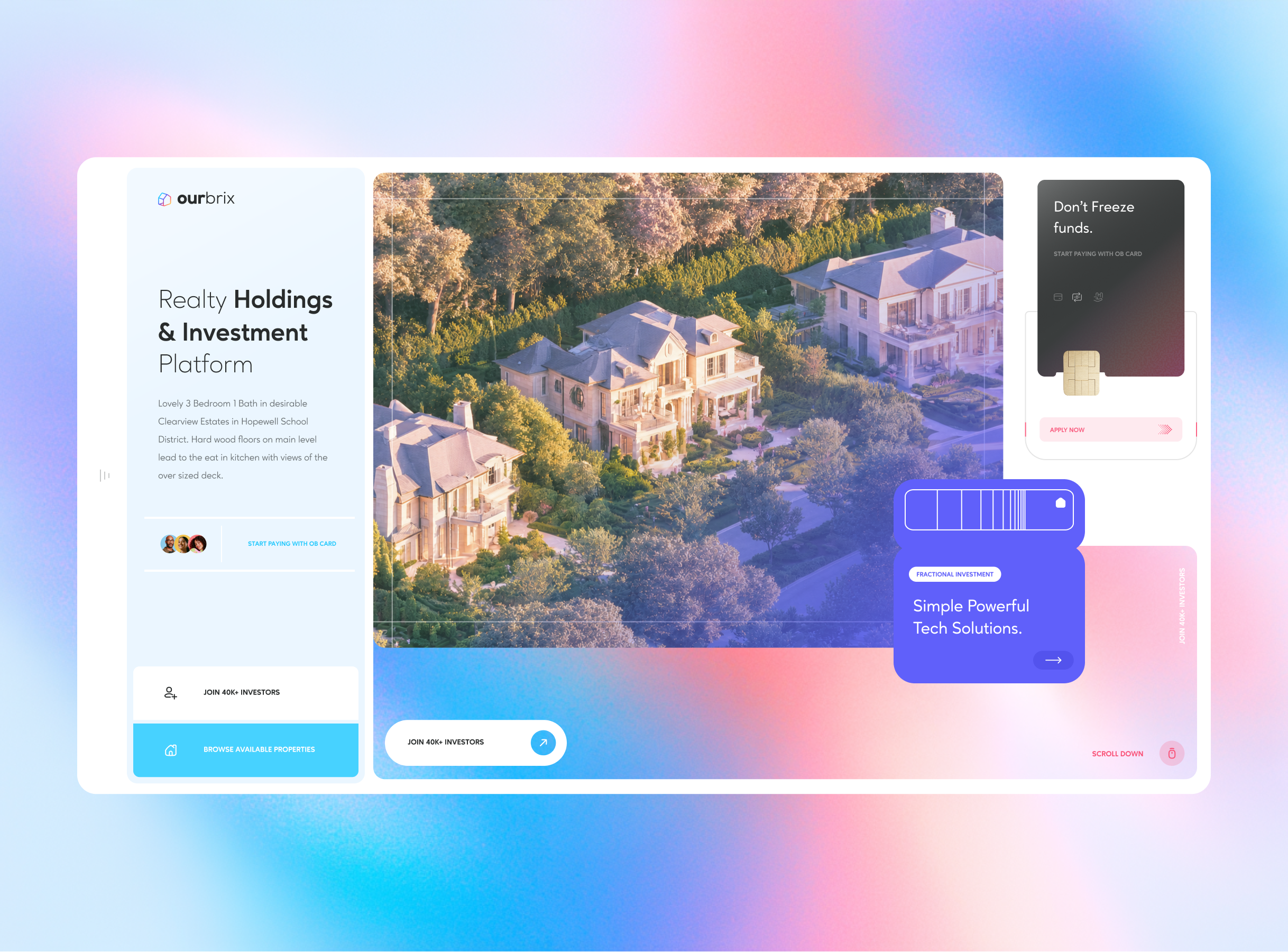 OurBrix Landing Page ui ux webdesign website