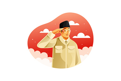 Indonesian patriot giving hand salute history