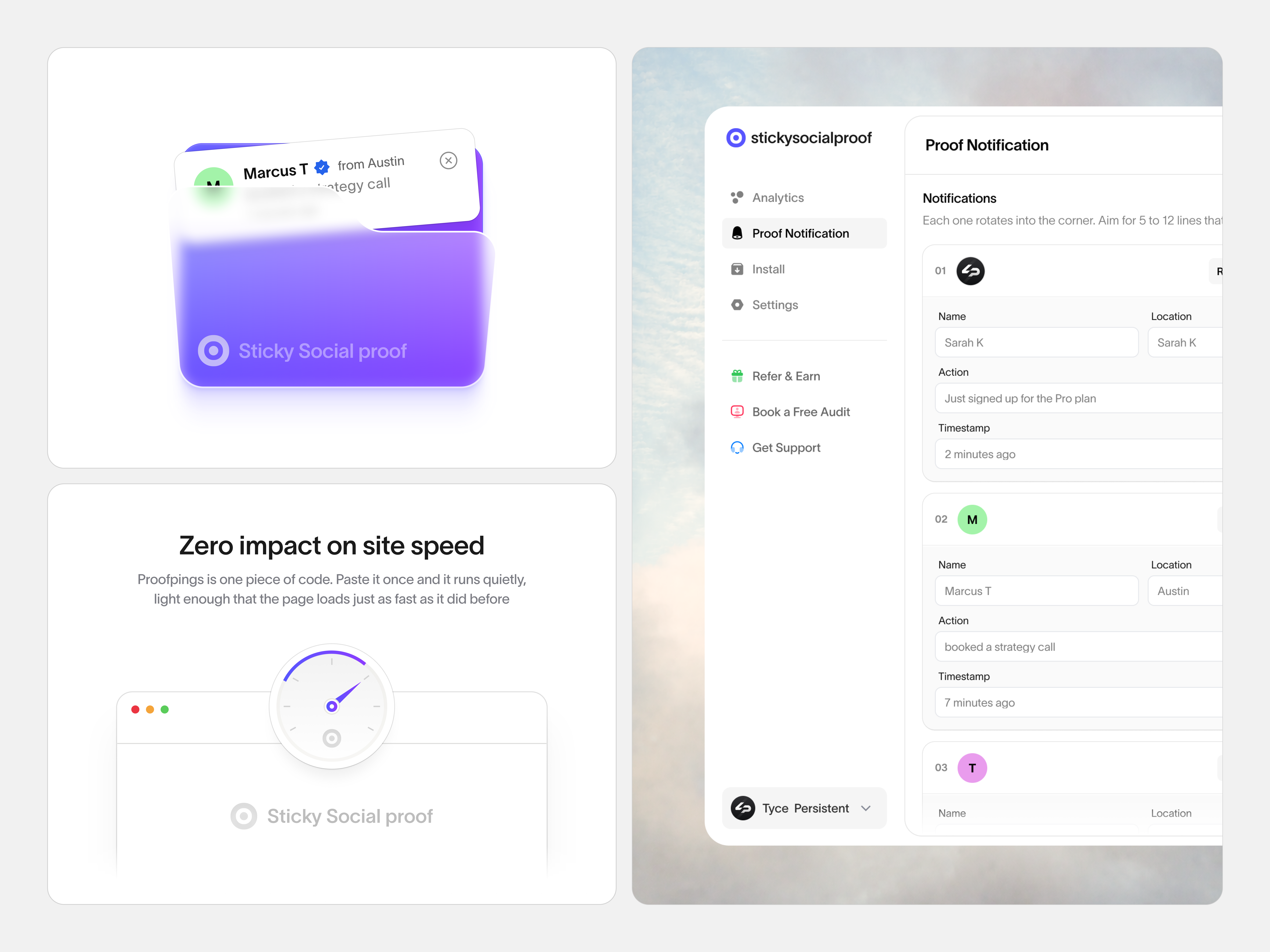 Proofpings UI Design conversion dashboard design minimal productdesign ui ux web design