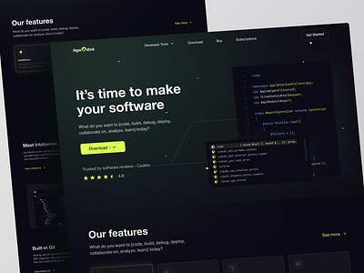Ngwodink - SaaS Landing Page for Developers Tool back end backend code dark developer developers development front end frontend progamming saas software web web design web development company web development services webdevelopment website website builder website development