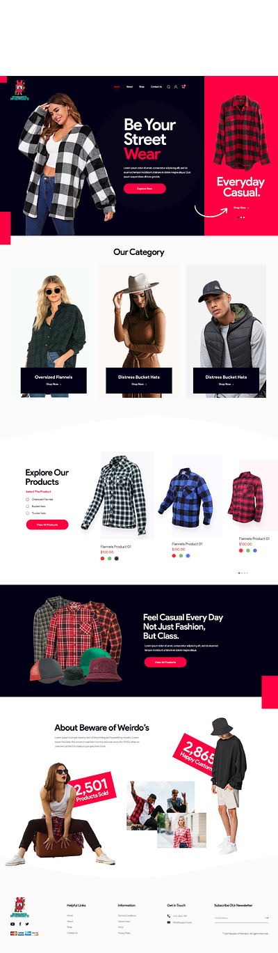 E-commerce website landing page design landing page ui ux website design