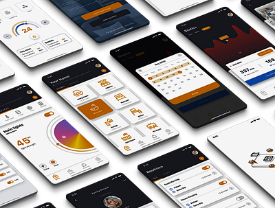 App/smart home/exercise mobile app uiux user experience user interface