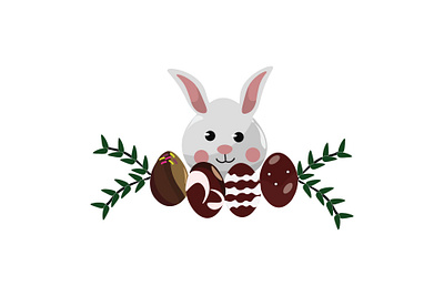 Bunny Easter with Egg adobe illustrator bunny colorful cute design easter egg graphic design